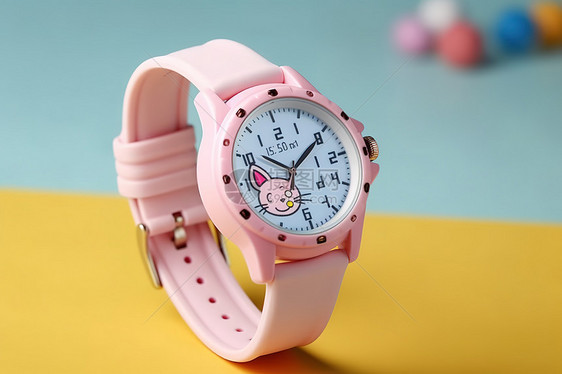 粉色儿童手表六一礼物图片