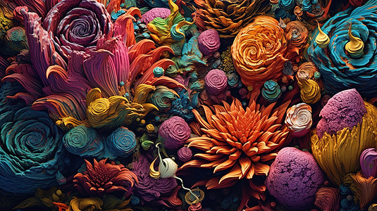 花卉雕塑图片