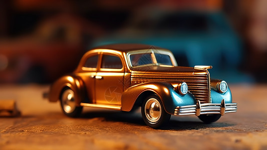玩具复古汽车青铜模型图片