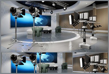 UE5虚拟演播厅场景背景图片