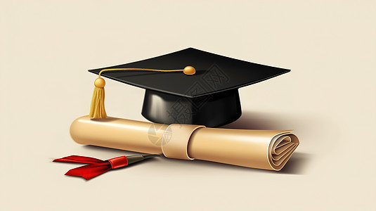 毕业帽和文凭图片