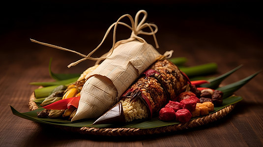 美味的传统节日食物粽子图片
