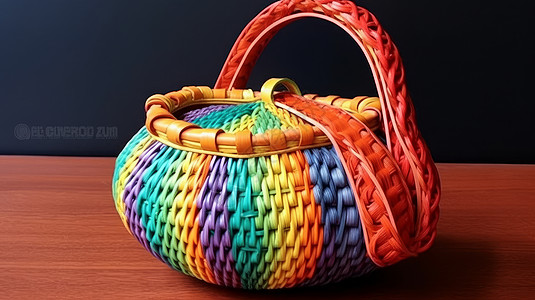 包包背景彩色手提包手工编织背景