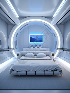 未来世界科技的卧室图片