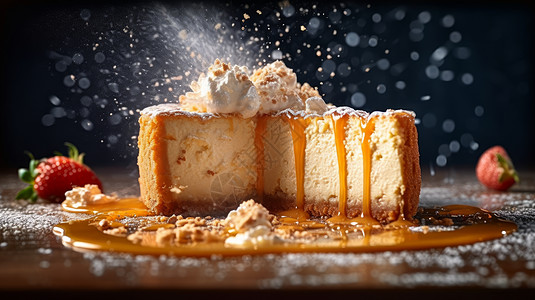 美味的奶油蛋糕图片