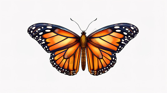 彩蝶标本插图图片
