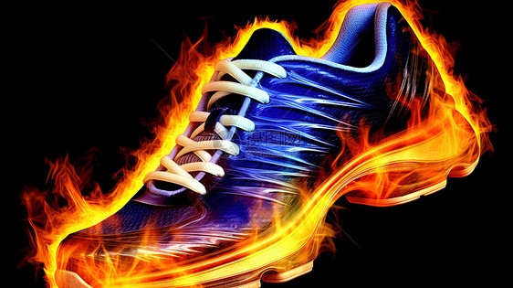 运动鞋的火焰图片