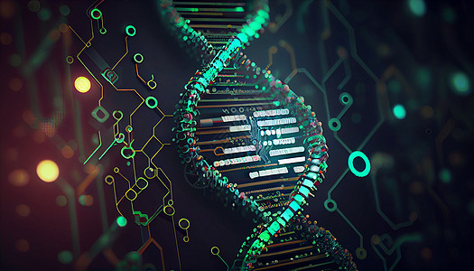 细胞分子医学科技DNA细胞手绘图片