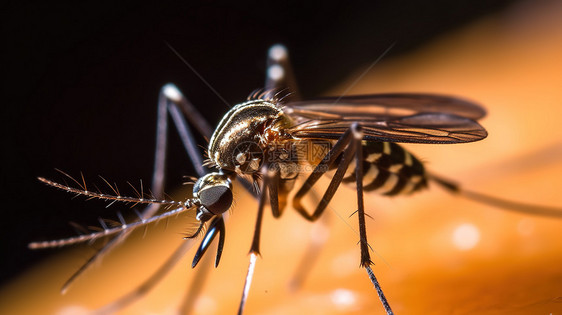 有害昆虫动物蚊特写图片