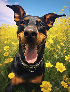 宠物狗杜宾犬图片