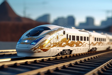 高速列车模型玩具背景图片