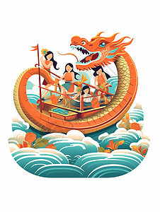 中国传统节日端午节海报插画背景图片