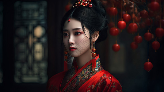 中式服饰造型图片