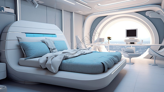 现代城市科技感 卧室室内设计图片
