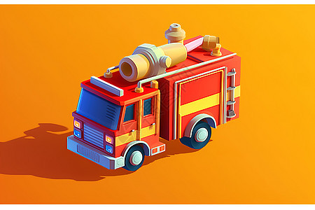 休闲游戏儿童玩具消防车背景图片