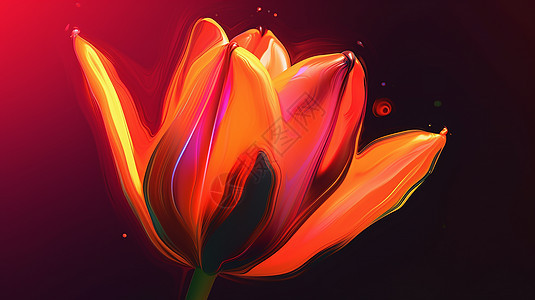 开放的郁金香花朵背景图片