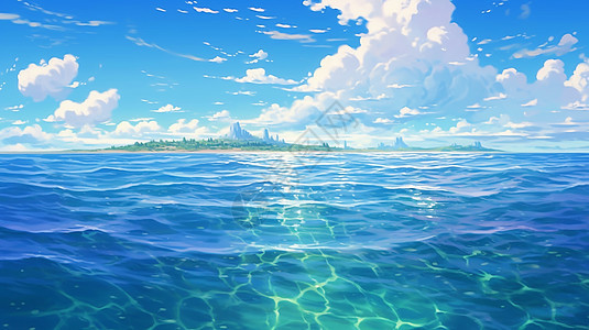 世界海洋日活动插图海上风景背景图片