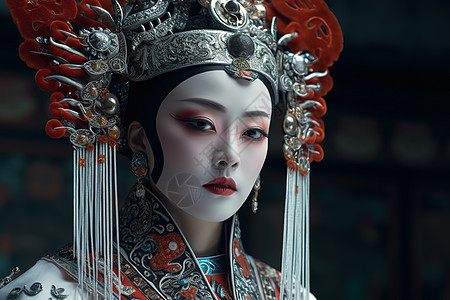 传统京剧脸谱优美迷人背景图片