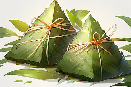 端午节美食三角形粽子背景图片