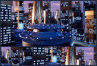 UE三维虚拟城市背景图片