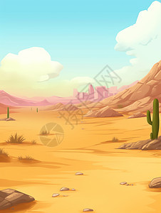 简单沙漠景观图片