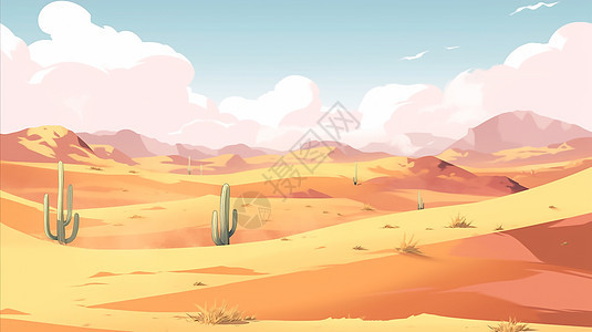 沙漠风光风景背景图片