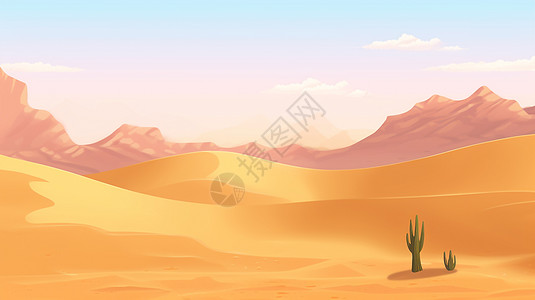 荒凉的沙漠环境背景图片