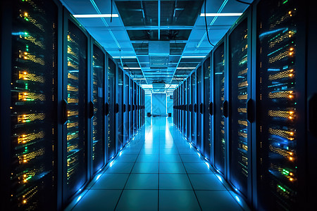 计算机网络服务器机房仓库背景图片