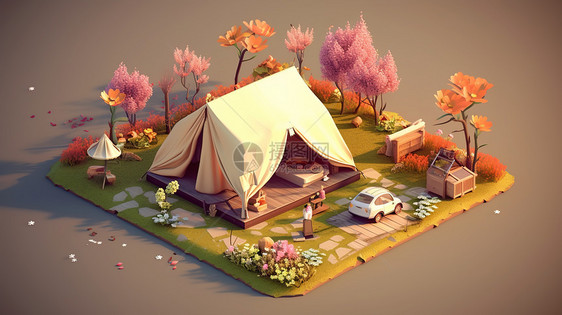 森林里的帐篷厅图片