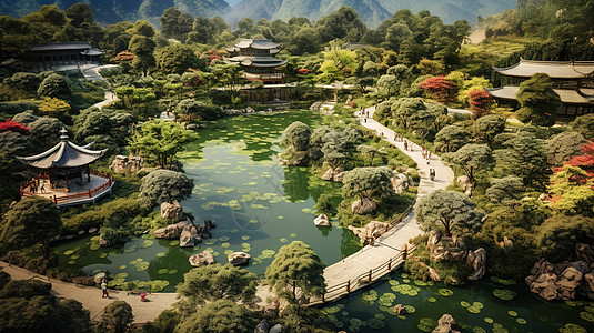 中式园林公园图片