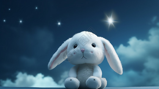 卡通可爱玩具小兔子图片
