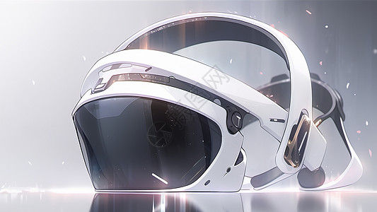 科技感白色VR卡通眼镜图片