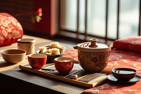 新中式传统中式下午茶图片