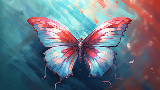 小清新大翅膀漂亮的卡通蝴蝶图片