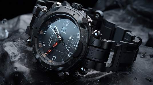 时尚黑色高端科技感手表图片