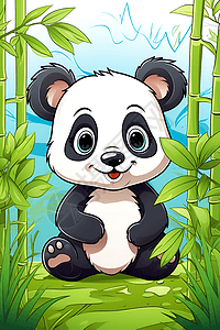 可爱熊猫国宝图片