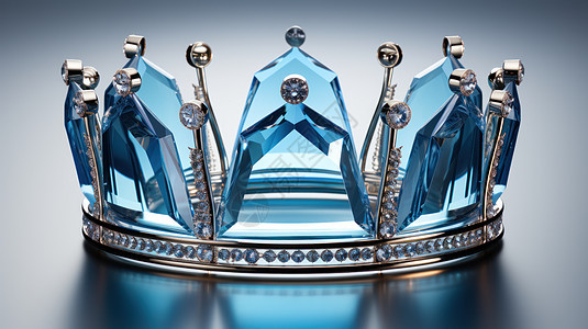 高贵的蓝宝石钻石皇冠图片