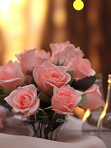 浪漫情人节玫瑰花束鲜花图片