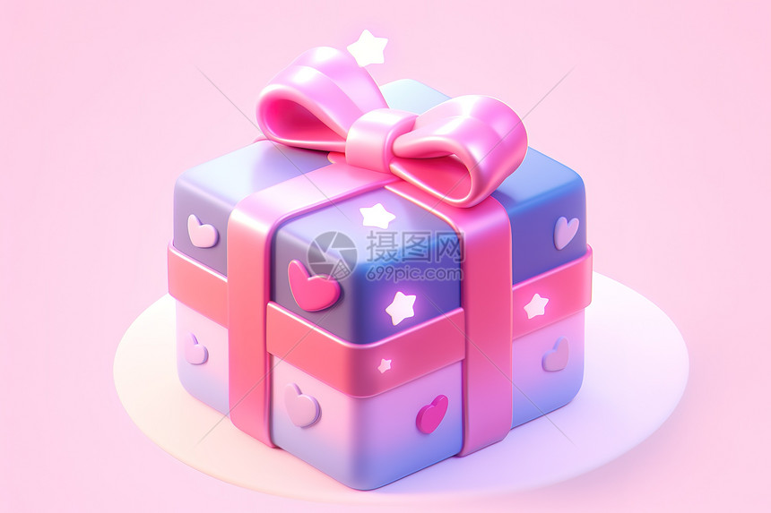 礼物盒3D游戏元素图标图片