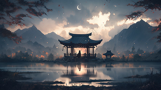 中式风景图图片