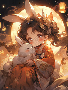 中秋节嫦娥和小兔子图片