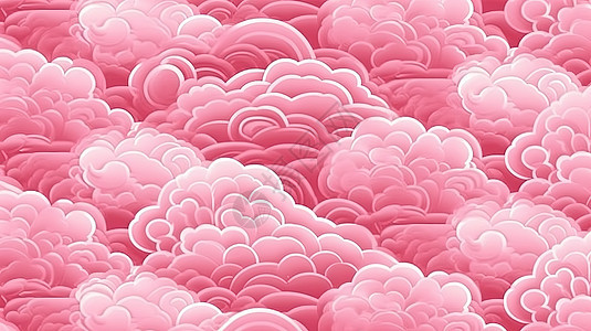 粉红色的中国祥云图案纹理国风壁纸图片