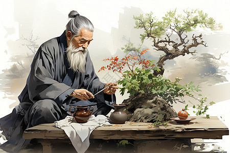 中国老中医传统医学研究图片
