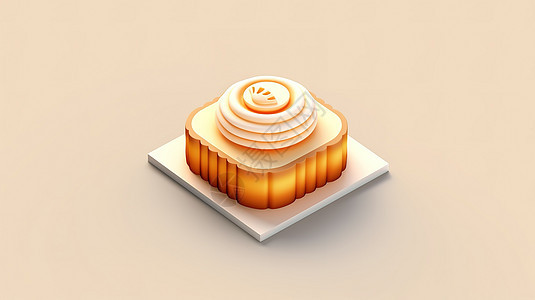 中秋节月饼3D美食图标图片
