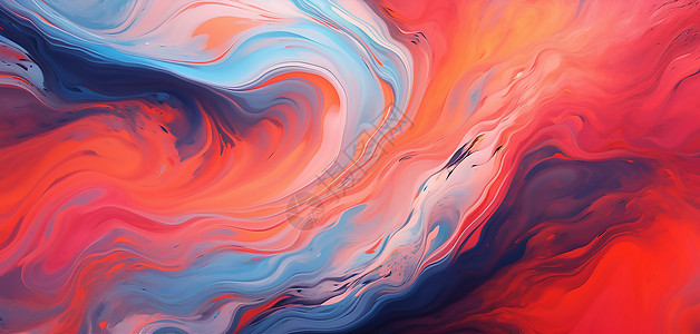 彩色喷溅海浪液体背景插画