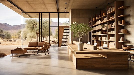 现代简约橡木沙漠别墅设计图片