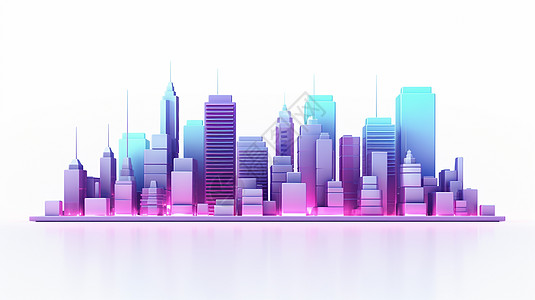 幻彩现代立体城市城市建筑高清图片