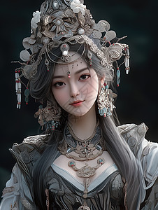 温柔的3D少女图片