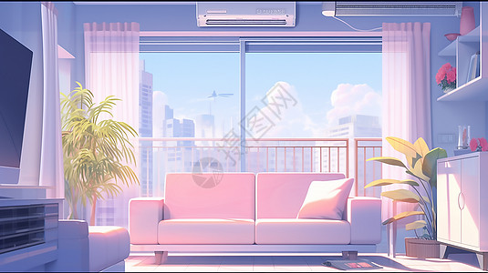 温馨沙发客厅背景图片