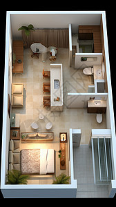 小型家具室内空间效果图图片
